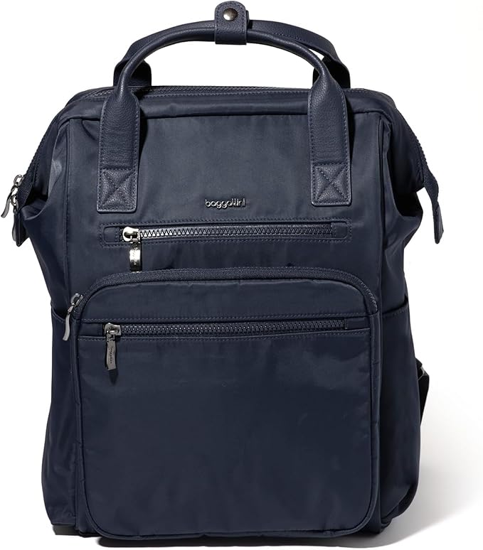 Baggallini Chelsea Laptop Backpack, French Navy Twill