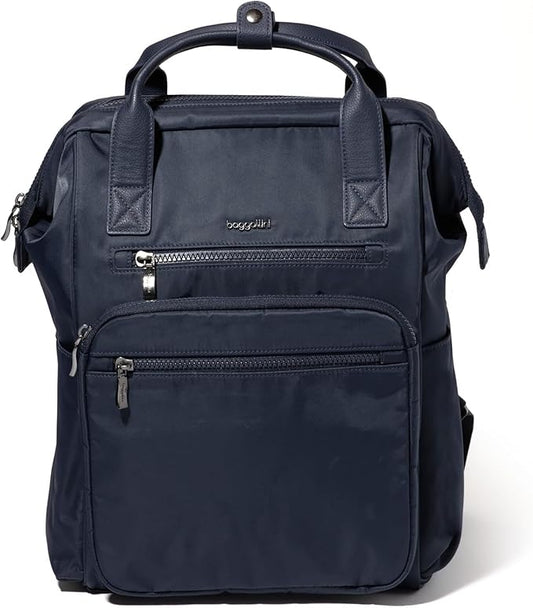 Baggallini Chelsea Laptop Backpack, French Navy Twill