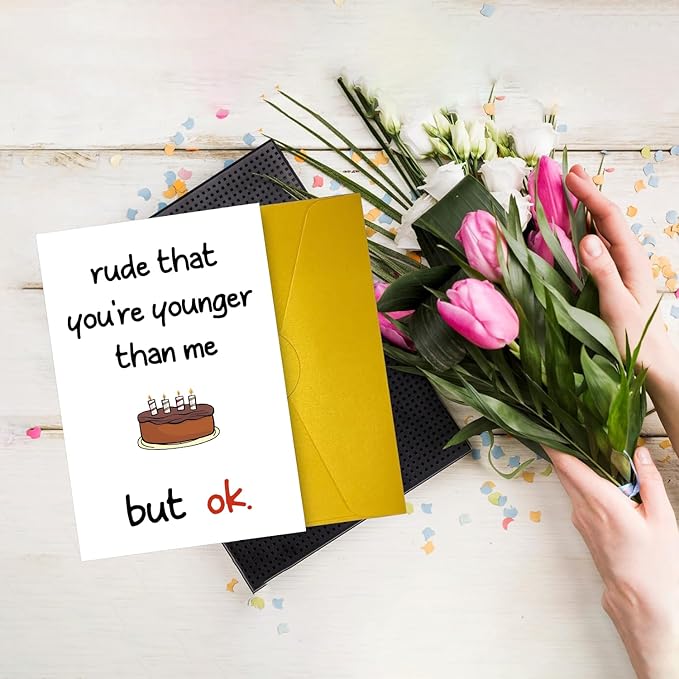 Funny Birthday Card for Women Men, Birthday Card for Friends, Humor Birthday Card for Son Daughter Sister Brother Best Friend, Happy Birthday Card Him Her Young People
