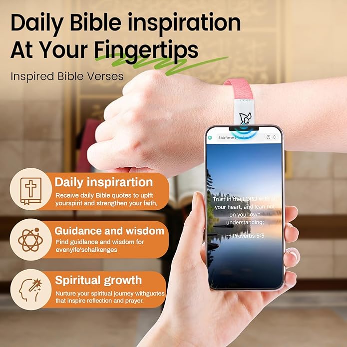 2 Pcs Bible Verse Bracelets，Daily Bible Verse Bracelet，Prayer Hope Bible Bracelets, Christian Gifts for Women , Graduation Gift，Inspirational Religious Gifts, Comes With A 35-inch Ribbon Bow