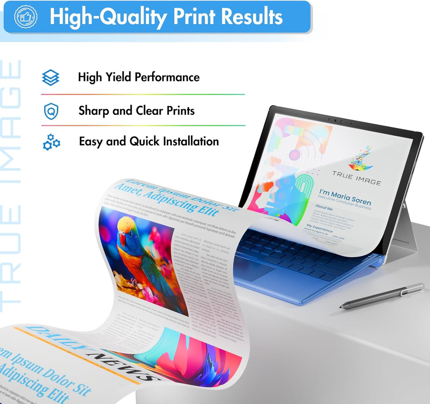 069H 069 Toner Cartridge Set: Compatible Replacement for Canon MF753Cdw Toner Cartridges 069 069H for Canon imageCLASS MF753Cdw MF751Cdw LBP674Cdw Printer Ink B/C/Y/M 4 Pack