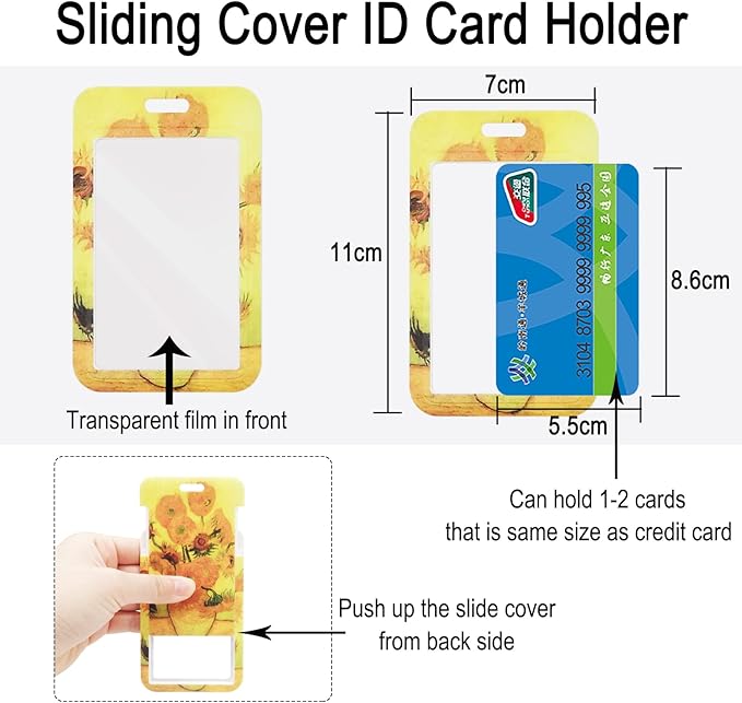 3Pack Detachable Lanyard with ID Badge Card Holder Silky Keychain Lanyards Keys Neck Strap with Metal Lobster Clip Clasp and Charm Hard Card Case for Women Men Adults (3)