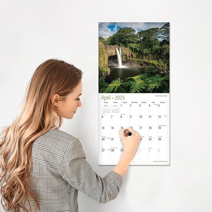 RED EMBER Select - Untamed & Scenic Hawaii 2025 Wall Calendar 12 Month | 12" x 24" Open | Thick & Sturdy Paper | Giftable | Calendar 2025