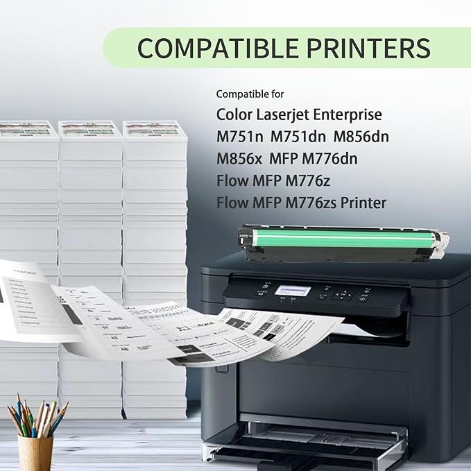 660A Drum Unit Black W2004A Imaging Unit Replacement for Color Enterprise M751n M751dn M856dn M856x MFP M776dn Flow MFP M776z M776zs Printer(1-Pack)