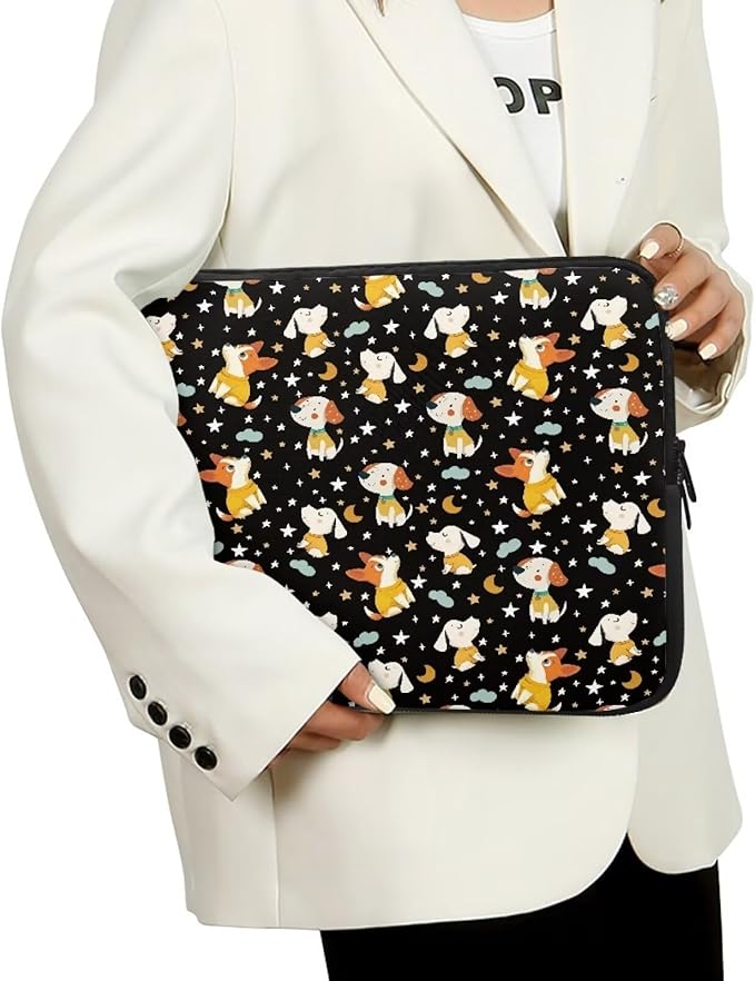 Corgi Dog Printed Computer Bags for Laptops, Water Resistant 17 Inch Laptop Bag Laptop Briefcase Travel Case for Women Men Teens, Compatible with Most Laptops