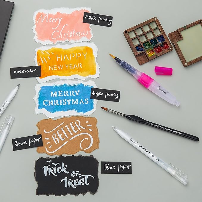 White Gold and Silver Gel Pen Set, 1mm Extra Fine Point Pens Gel Ink Pens Opaque Archival Ink Pens for Black Paper Drawing, Sketching,Card Making, Illustration, Bullet Journaling, 8 Pack