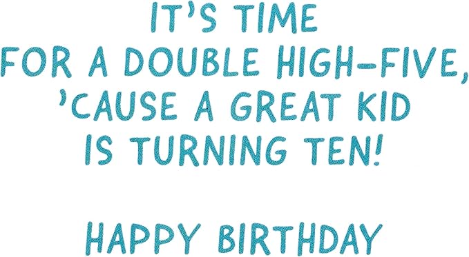 American Greetings 10th Birthday Card (Double High-Five)
