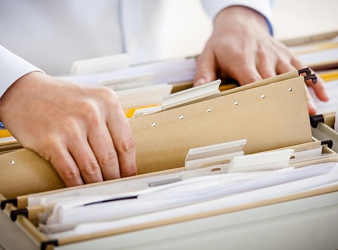 Iconikal Alphabetical File Folder Guide Dividers, A-Z Index, 5 Tabs Across Heavyweight, 5 Full Colors, Letter Size, 1/5 Cut Tab Positions, Heavy Duty Filing Cabinet