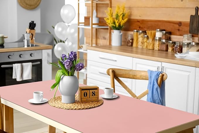 Boutilon Leather Desk Pad 47"x 24" Non-Slip Mouse Pad,Business Desk Pad,Extended Table Protector for Keyboard and Mouse,Desk Writing Pad for Office Home Working Decor (XXXL-Pink)