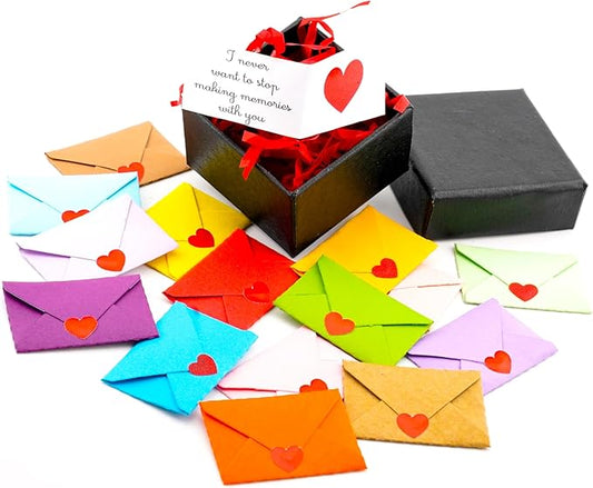 Mini Envelopes with Pre-writen cards for Mother's Day, Valentine's day cards, Love Notes for him, Love cards for her, Romantic gifts for him, I love you gifts for him, for mom from daughter,boy,husband