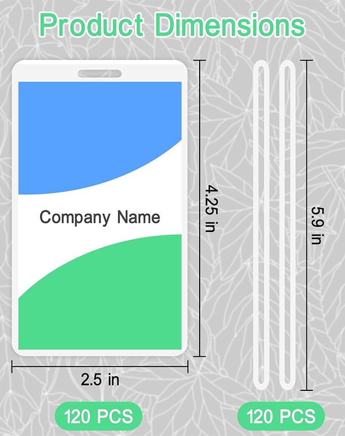 120 Pack 5 Mil Laminating Pouches with 120 Pcs Loops, Clear Luggage Tags, Bag Tags, Id Card Laminating Pouches for Traveling and Bussiness, 4.2 x 2.5 Inches