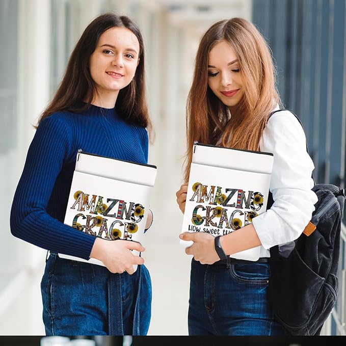 Inspirational Western Faith Christian Gifts Book Sleeve Book Cover Religious Cowgirl Accessories for Women Therapist Mom Friendship Christmas Birthday Book Lovers Gifts Book Protector with Zipper