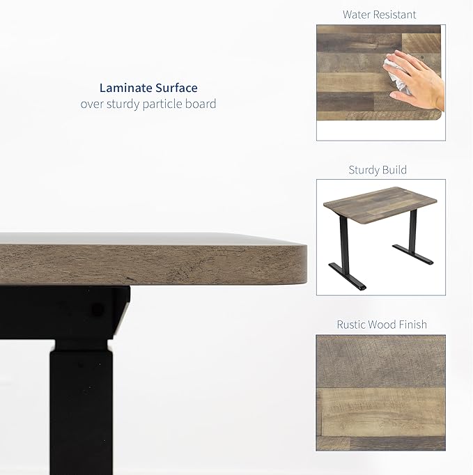 VIVO Reclaimed Wood 43 x 24 inch Universal Solid One-Piece Table Top for Standard and Sit to Stand Height Adjustable Home and Office Desk Frames, DESK-TOP43P