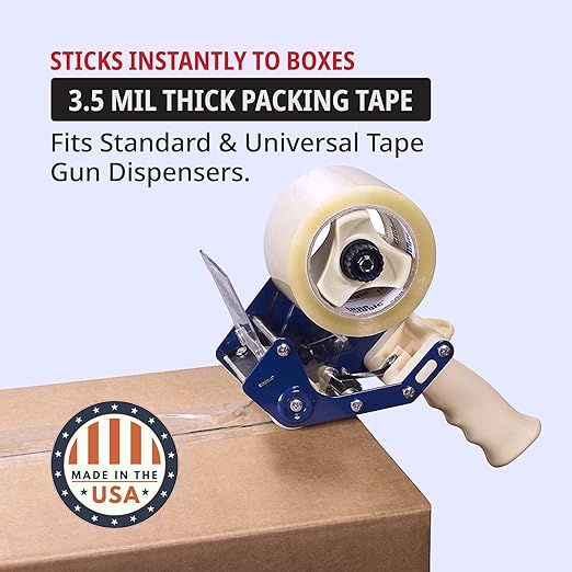 Aviditi Tape Logic 2 Inch x 55 Yard 3.5 Mil Clear, Heavy Duty Acrylic Packing Tape, 6 Pack, Perfect for Packing, Shipping, Moving, Home and Office (T9013506PK)