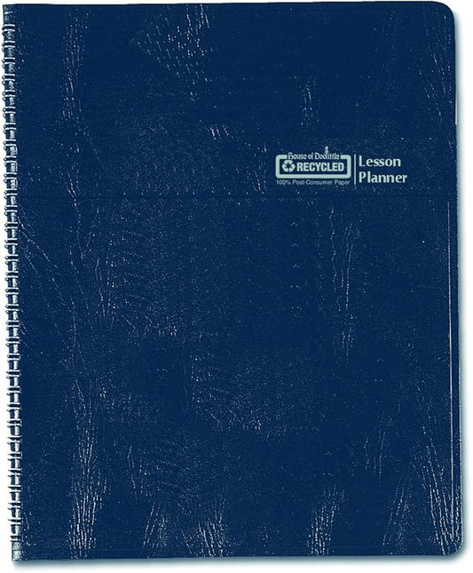House of Doolittle Lesson Planner, Blue, 8.5 x 11 Inch (HOD51007), Blue/White