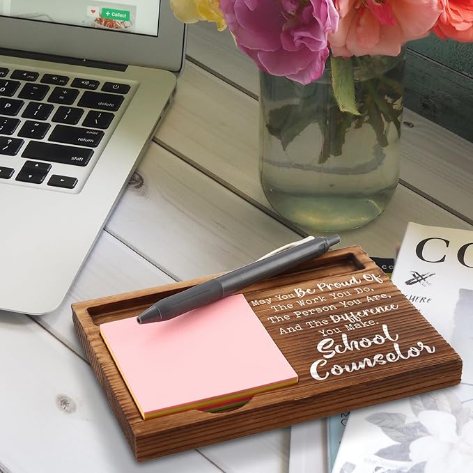 School Counselor Appreciation Gifts, Thank You School Counselor Gifts, School Counselor Gifts for Women, Men, School Counselor Office Desk Decor Self-Stick Note Pad Holders ZSS10