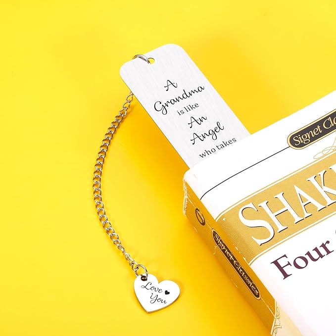 Mother's Day Gift for Grandma Bookmark Gift for Grandmother from Grandaughter Grandson Birthday Gifts for Grandma Nana Grammy Grandmother Gift from Teens Kid Christmas Valentines Gifts Ideas