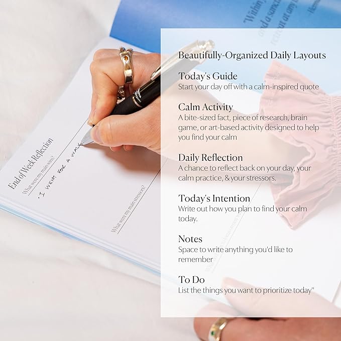 Switch Research Calm Planner (Boundaries) - Psychologist-Developed 31-Day Guided Journal to Banish Stress & Find Your Calm - Daily Journal With Prompts & Techniques for Maintaining Your Boundaries