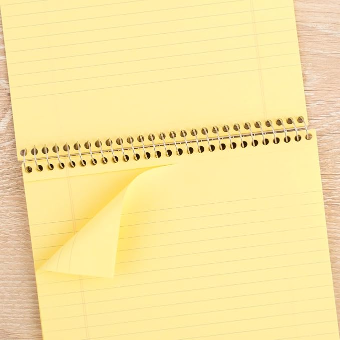 Mead Legal Pad Writing Pads, Top Bound, Wide Ruled Paper, 8-1/2" x 11", 70 Sheets, Great for Use as Home Office Supplies, Memo Pads, Note Pads, or Steno Pads, Letter Writing, Canary Yellow (MEA59880)