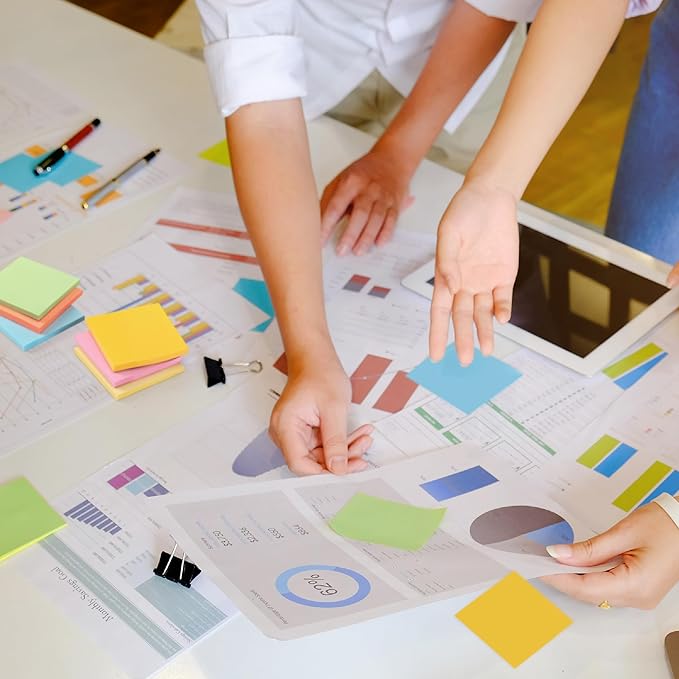 Mr. Pen- Lined Sticky Notes 1.5x2, 6 Pads, 60 Sheets/Pad, Vibrant Colors, Sticky Notes with Lines, Sticky Note Pads, Sticky Pads, Sticky Notes Lined, Colorful Sticky Notes, Mr Pen Sticky Notes