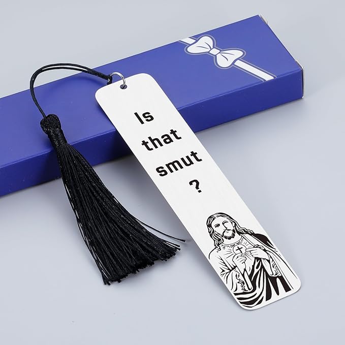Is That Smutt Jesus Bookmark,Funny Bookmark,Book Marks for Women Men Coworker,Bookish Book Lovers,Book Lovers Gifts,Bookmarks for Book Lovers,Presents for Book Lovers,Smutty Bookmarks,Bookmark Tassels