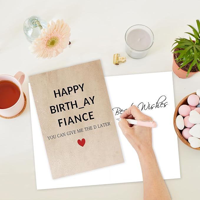 Funny Birthday Card for Fiance, Happy Fiance Birthday Gift for Him, Humor Bday Card for Husband to Be from Fiancee, Unique Birthday Decoration for Fiance