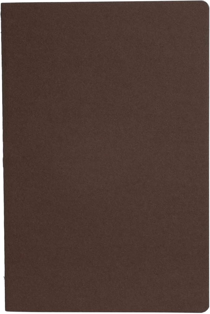 Simply Genius A5 Notebooks for Work, Travel, Business, School & More - College Ruled Notebook - Softcover Journals for Women & Men - Lined Note Books with 92 pages, 5.5" x 8.3" (Brown, 6 pack)