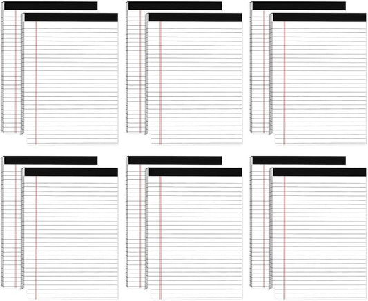 Small Legal Pads 5x8 White Note Pads 5x8 Writing Pads, College Ruled Legal Notepads 5x8, Lined Pads of Paper White Paper Pads 5x8 for School, Home, Office, Business- 12 Pads/Pack, 30 Sheets/Pad