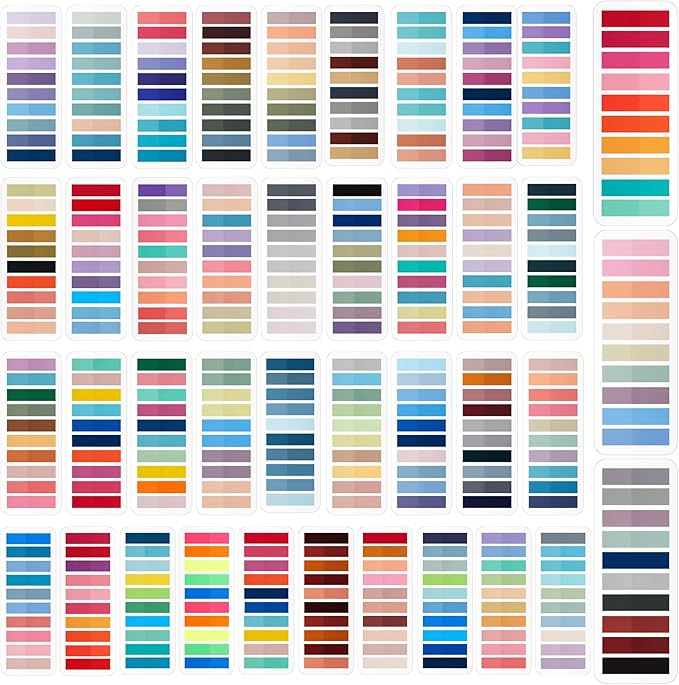 ReliThick 8000 Pcs Annotation tabs Sticky Tabs for Books Transparent Sticky Notes Multi Colored Writable Page Markers Book Flags Strip for Annotating Reading Supplies Bookish Gift(Multicolor)