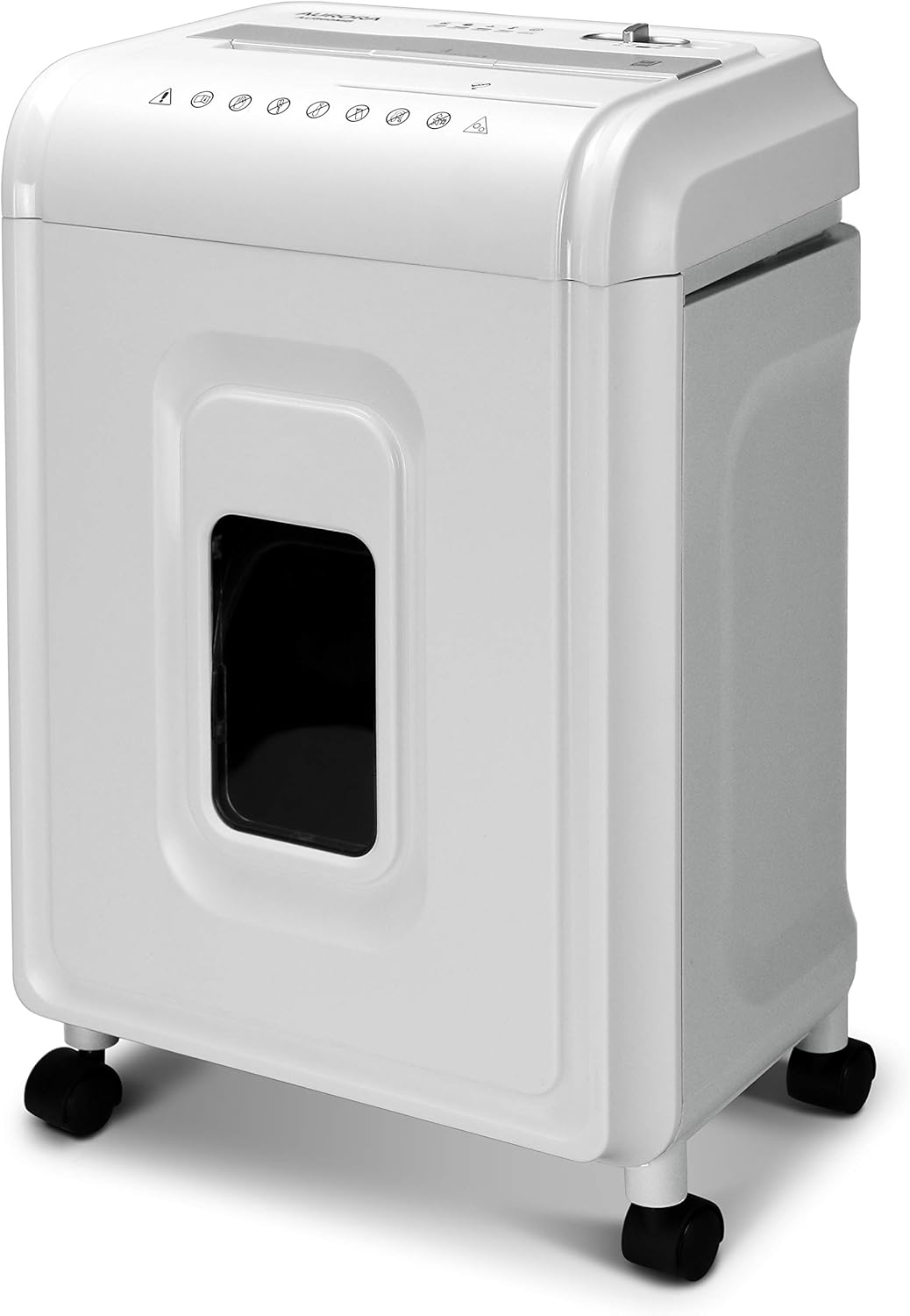 Aurora AU1262XA Anti-Jam 12-Sheet Crosscut Paper and CD/Credit Card Shredder, White/Gray