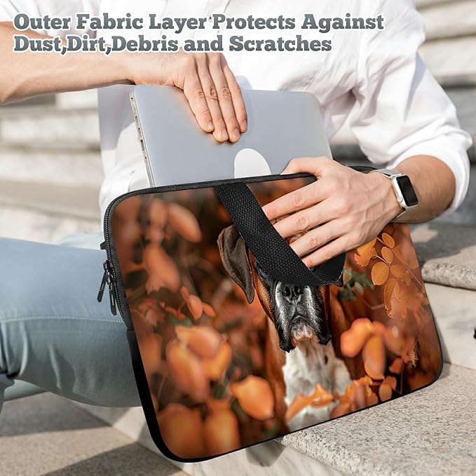 Universal Tablet Laptop Sleeve Case 10 inch, Dog Autumn Slim Carrying Case Durable Handbag Travel Laptop Bag for 7 to 10-inch Laptops/Notebook/Kids Tablet/ipad/eBook Readers