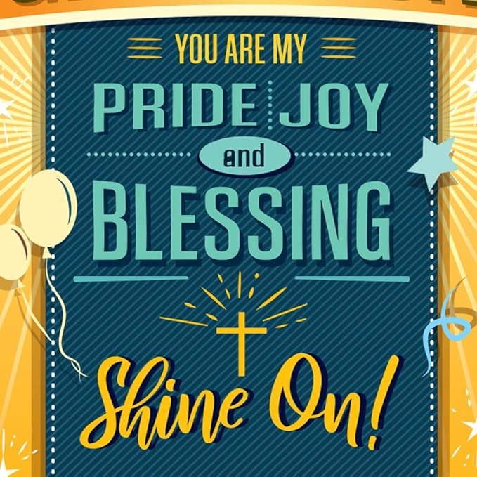 Prime Greetings Religious Birthday Card For Grandson, Made in America, Eco-Friendly, Thick Card Stock with Premium Envelope 5in x 7.75in, Packaged in Protective Mailer