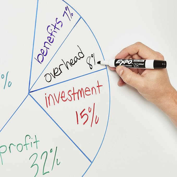 EXPO 80008 Low-Odor Dry Erase Markers, Chisel Tip, Purple, 12-Count