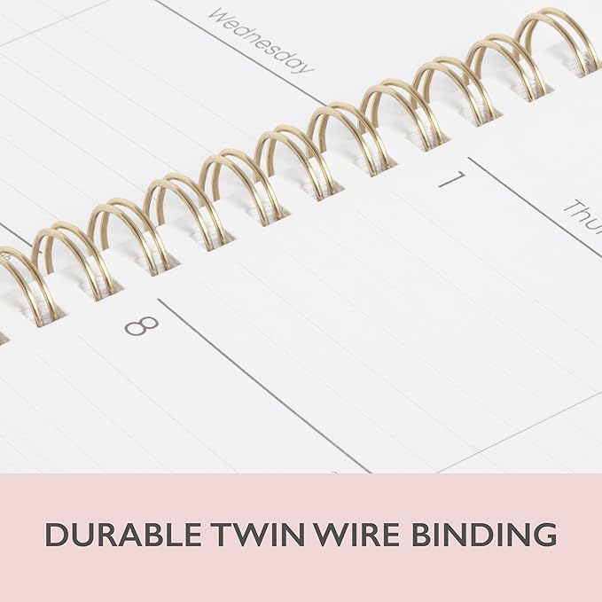 Blue Sky 2024-2025 Academic Year Weekly and Monthly Planner, July 2024 – June 2025, 8.5" x 11", Frosted Flexible Cover, Wirebound, Roosevelt Pink (150150)