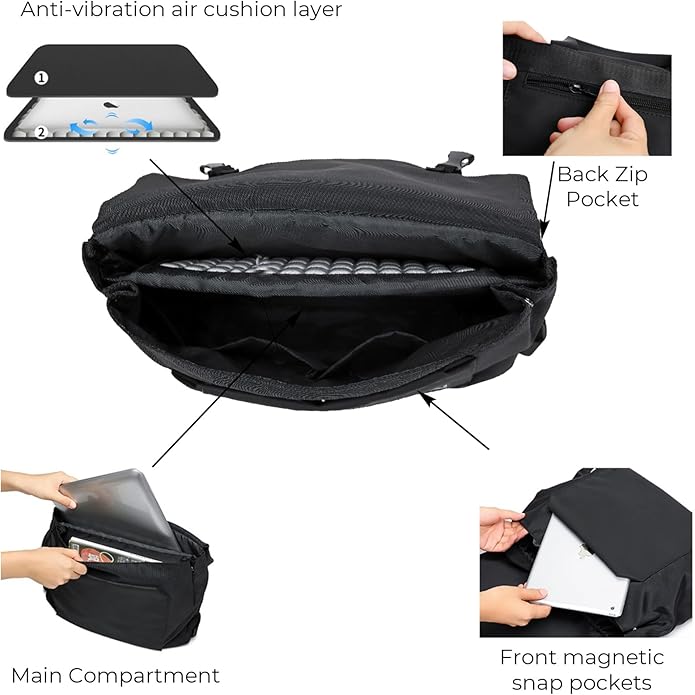 Messenger Bag for Men 15.6-16 Inch Laptop Bag Briefcase Crossbody Bag Satchel Shoulder Bag