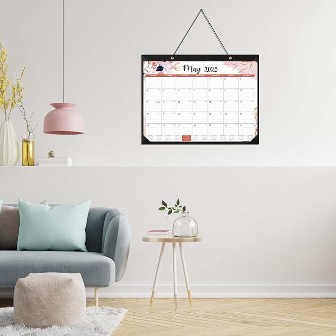Desk Calendar 2025-2025 Desk Calendar Large 22'' x 17'', from January 2025 to December 2025, 12 Monthly Desk/Wall Calendar, Large Space for Writing with Protect Corner