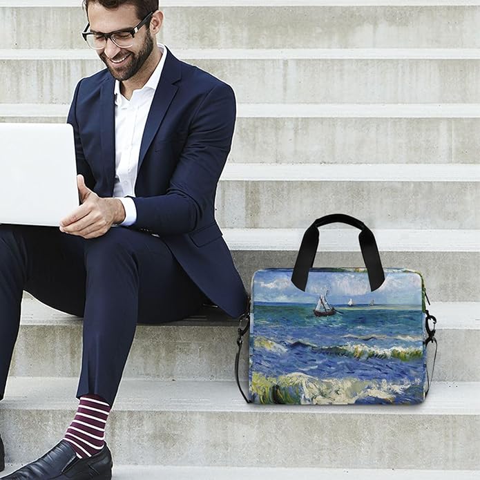 WIHVE Laptop Shoulder Bag 15 14 13inch Laptop Case Bag for Women Men