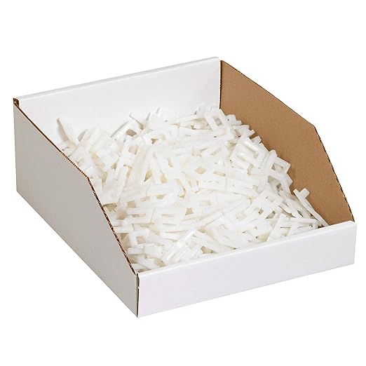 Partners Brand PBINMT1012 Open Top Bin Boxes, 10" x 12" x 4 1/2", Oyster White (Pack of 25)