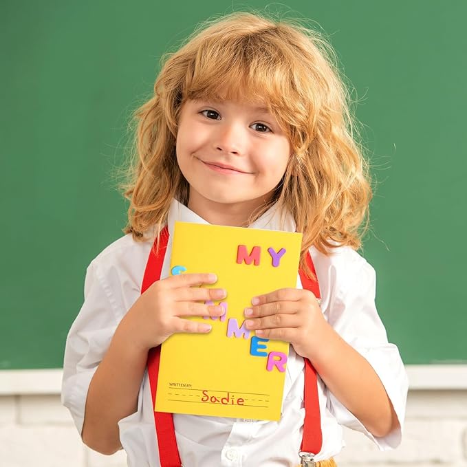 Bright Creations 6 Pack of Blank Books for Kids to Write Stories, Make your Own Comic, Journal, or Book, Paperback (6 Colors, 12 Sheets/24 Pages, 5.5x8.5 in)