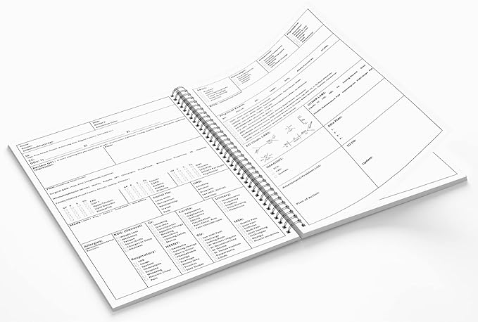 H&P Notebook, History and Physical Notepad for Students, Medical Practitioner, Nurses (Medical History and Physical Exam Notebook)- 100 Templates