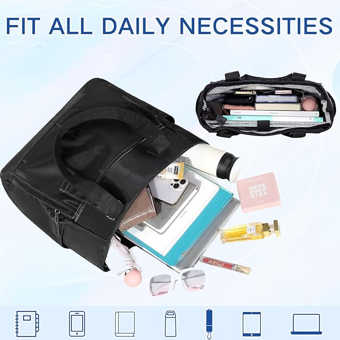 Chase Chic Laptop Bag for Women, Trendy Work Tote Bag Ladies 15.6 inch Computer Bag Fashion Business Handbag for Travel