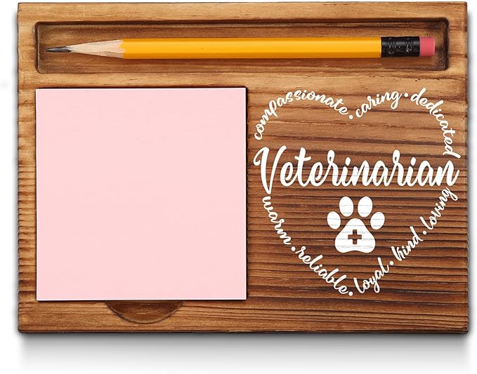 Veterinarian Sticky Note Holder, Veterinarian Thank You Appreciation Gifts for Men, Women, Veterinarian Vet Veterinary Office Desk Self-Stick Note Pad Holders GSH399