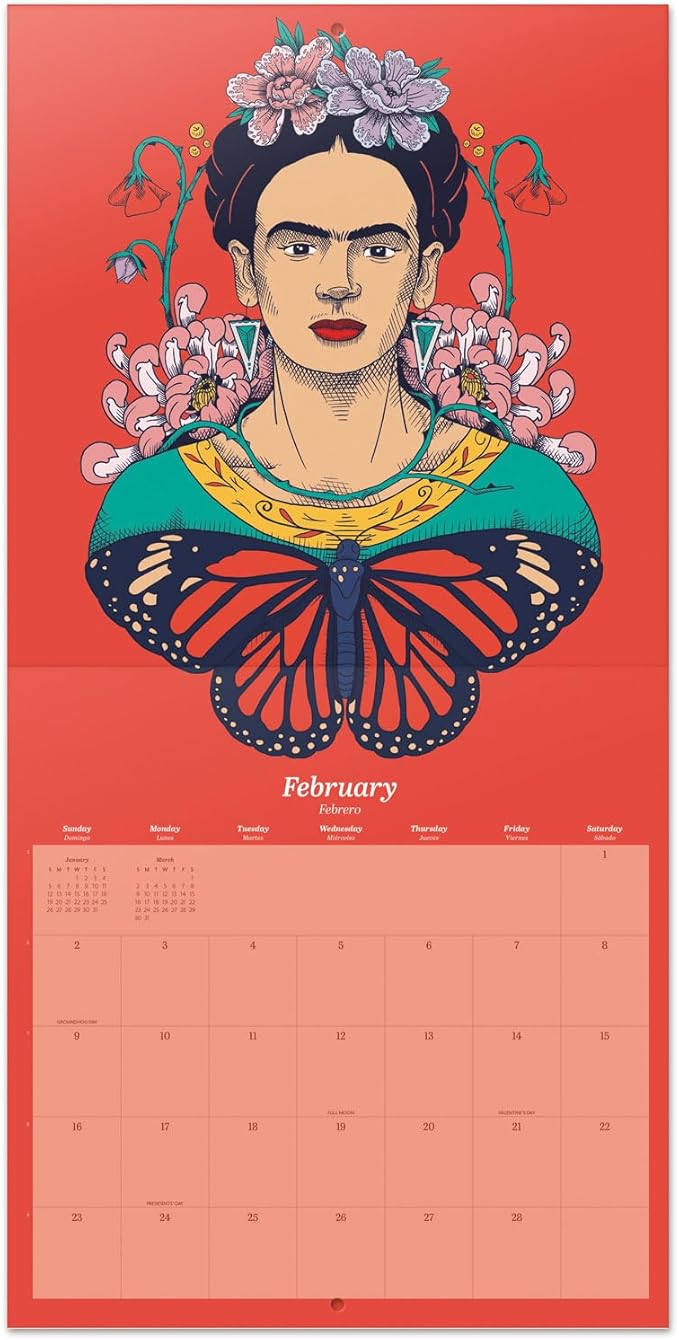 Frida Kahlo Wall Calendar 2025 12" x 12" FSC® Plastic Free - Starts Week On Sunday | Square Wall Calendar | Family Planner Calendar 2025 | Art Calendar 2025