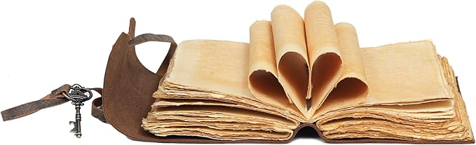 cuero Compass Vintage Leather Journal Antique Handmade Bound Journal with Deckle Edge Paper Diary Leather Sketchbook Drawing Journal Notebook Great Gift Men & Women (6X8 Inch)