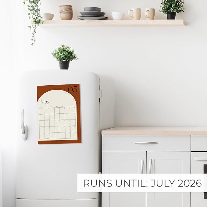 Aesthetic 2025-2026 Magnetic Fridge Calendar - Runs from January 2025 Until July 2026 - The Perfect Monthly Refrigerator Calendar With Minimal Designs for Easy Organizing