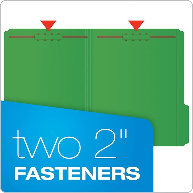 Pendaflex Fastener Folders Letter Size Green 50/Box, Pendaflex File Folders Letter Size Manila 100/Box