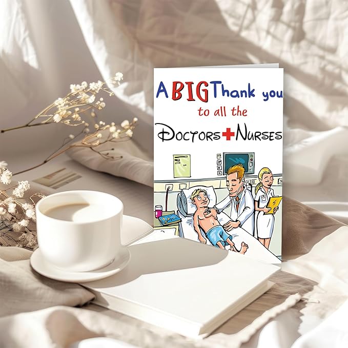 Thank You Card for Doctors and Nurses – Big Thank You to All Healthcare Heroes – Perfect Appreciation Card for Medical Staff, EMTs, and Healthcare Professionals