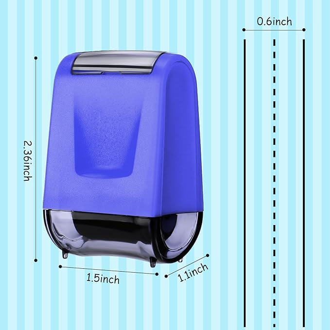 Sherr 2 Handwriting Line Stamp Roller Dashed Handwriting Lines Practice Roller Stamp for Kids, Teachers Kindergarten Education Classroom Back to School Need(2.72 x 2.44 x 1.54 Inch,Blue Purple)