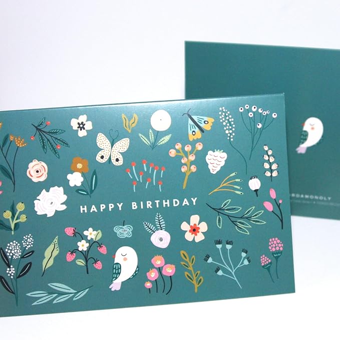 Deluxe Floral Birthday Cards Set - Bulk Assortment with Kraft Envelopes & Round Stickers, Perfect for Women, Baby Showers, Thank You Notes, and Gift Messages - Vibrant Flower Designs on Quality Paper.