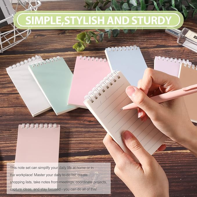Ddaowanx Small Notebooks,3x5 Pocket Spiral Notepads With Lined Pages - The Perfect Little Mini Notebook to Stay Organized and Boost Productivity at Work or School (16, Cute Colors)